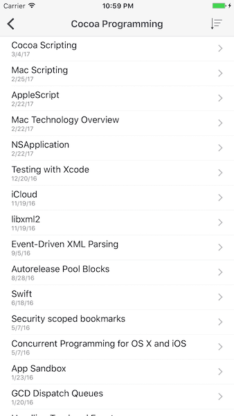 Quiver for iOS screenshot